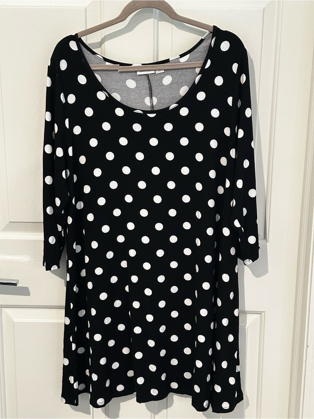 Avenue Black and White Polka Dot Tunic /Dress